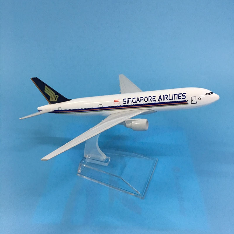 Singapore Airlines Boeing 777 and Airbus A380 Aircrafts Metal 1:400 Collectible Replicas