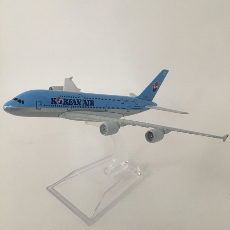 Korean Air Airbus A380 and Boeing 747 Aircrafts Metal 1:400 Collectible Replicas