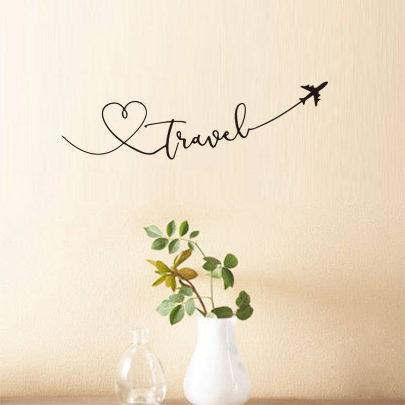 Airplane Love Travel Wall Sticker