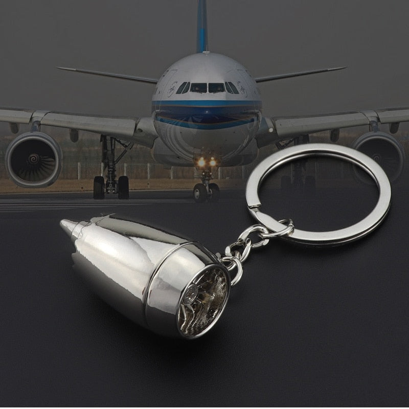 Unique Plane Engine Keychain