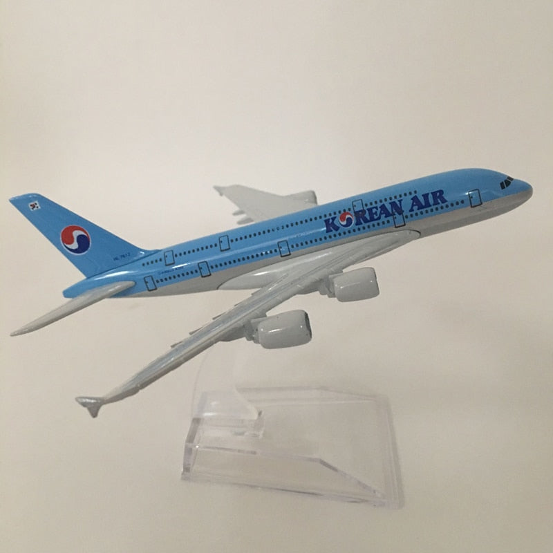 Korean Air Airbus A380 and Boeing 747 Aircrafts Metal 1:400 Collectible Replicas