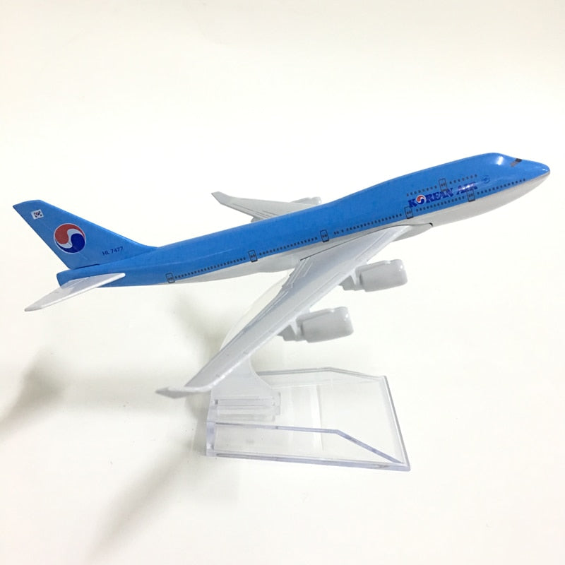 Korean Air Airbus A380 and Boeing 747 Aircrafts Metal 1:400 Collectible Replicas