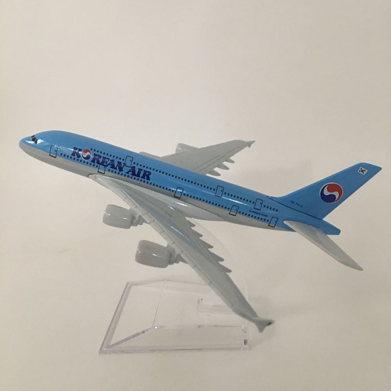 Korean Air Airbus A380 and Boeing 747 Aircrafts Metal 1:400 Collectible Replicas