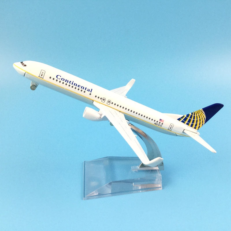 Continental Airlines Boeing 737 Aircraft Metal 1:400 Collectible Replicas