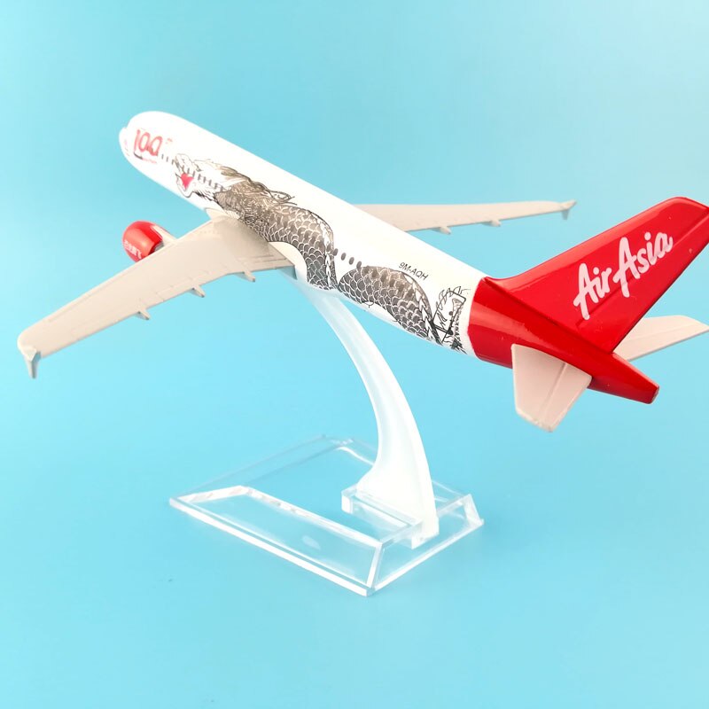 AirAsia 100th Dragon Airlines Airbus A320 Aircraft Metal 1:400 Collectible Replicas