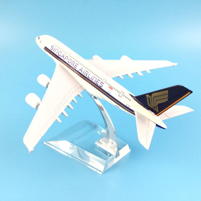 Singapore Airlines Boeing 777 and Airbus A380 Aircrafts Metal 1:400 Collectible Replicas