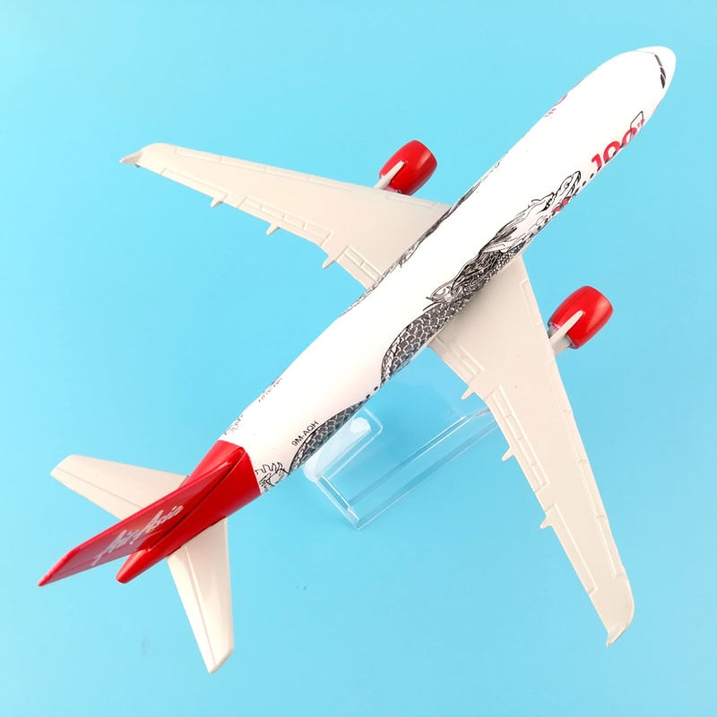 AirAsia 100th Dragon Airlines Airbus A320 Aircraft Metal 1:400 Collectible Replicas