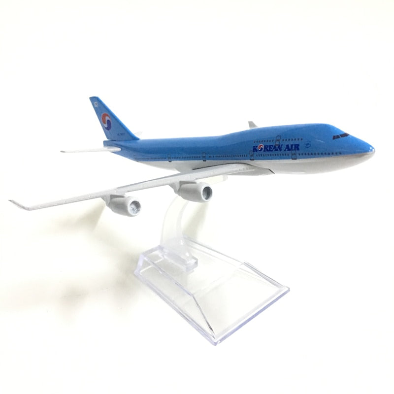 Korean Air Airbus A380 and Boeing 747 Aircrafts Metal 1:400 Collectible Replicas