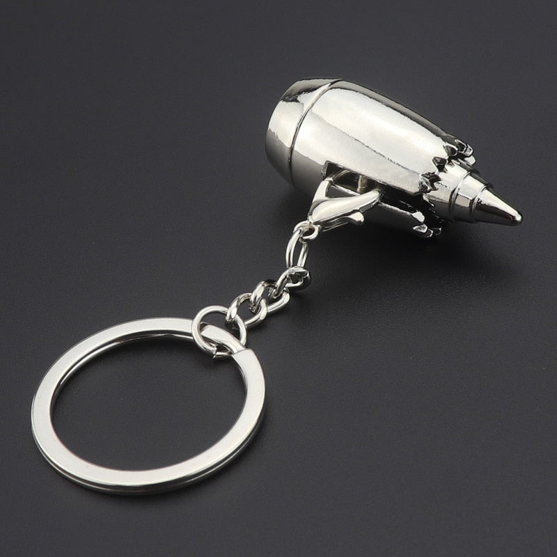 Unique Plane Engine Keychain