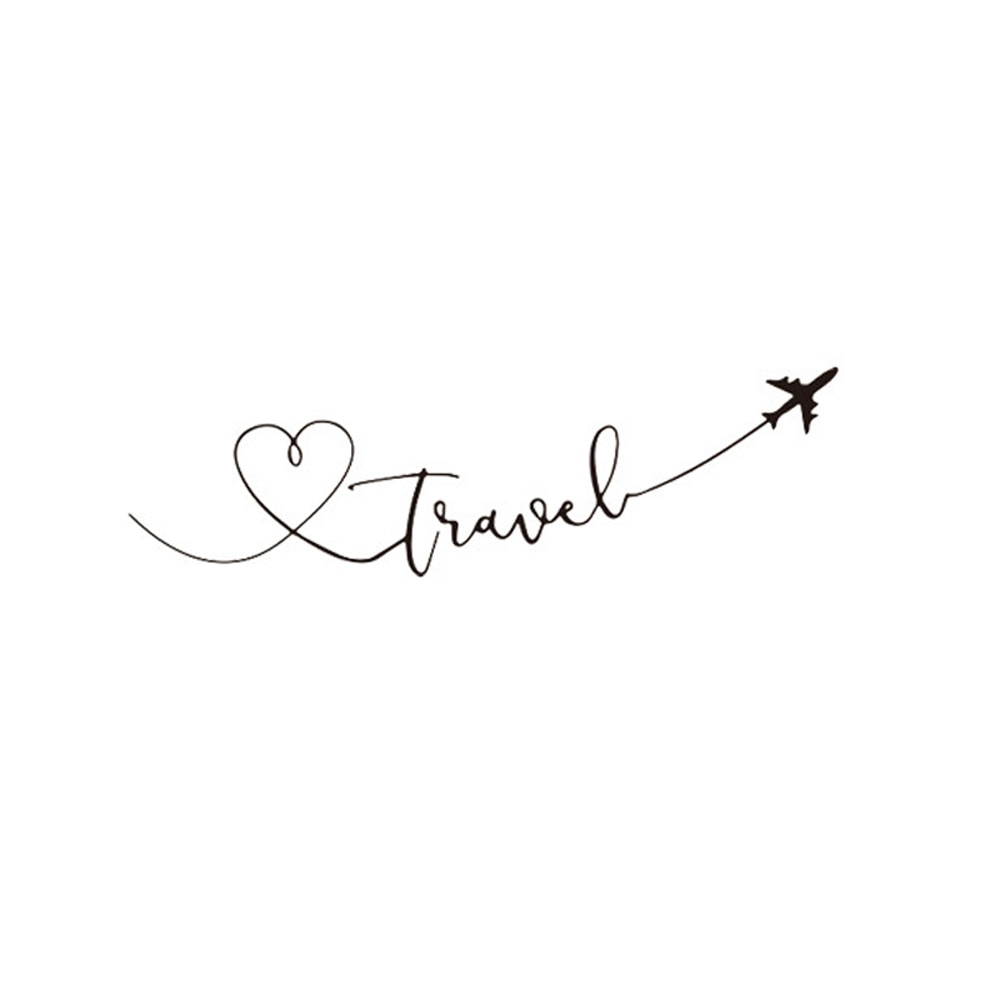 Airplane Love Travel Wall Sticker