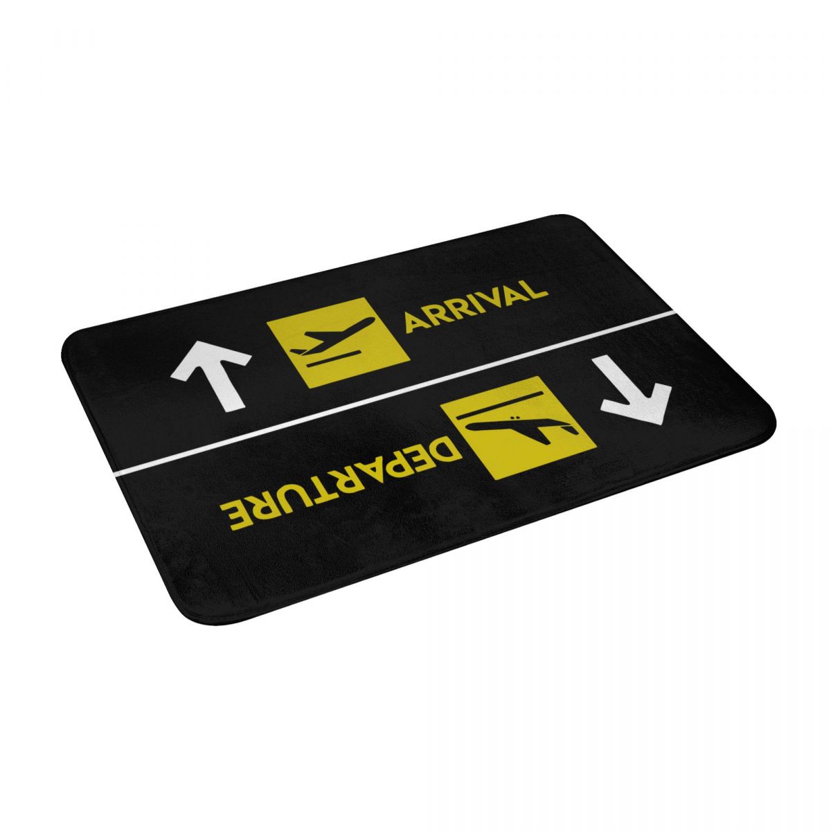 Arrivals and Departures Non-Slip Doormat Rug