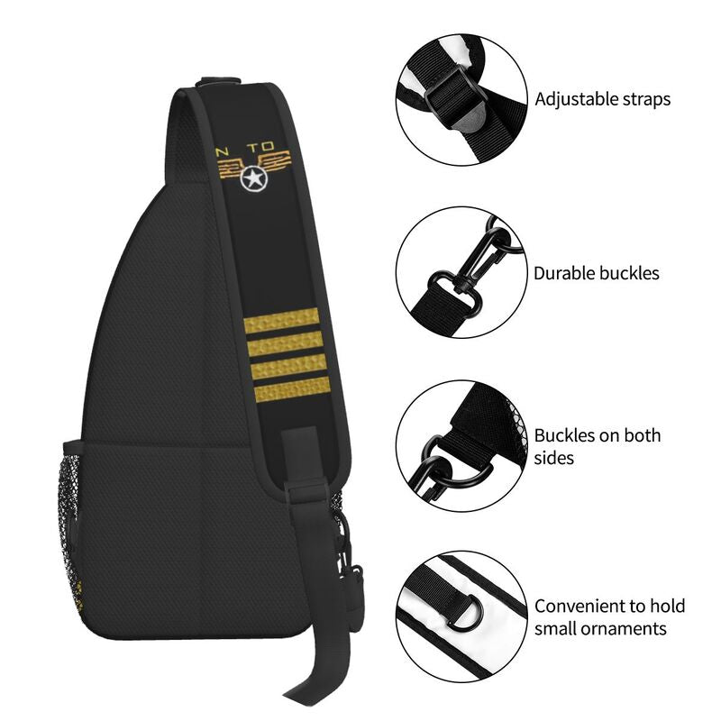 Born To Fly Flight Chest Shoulder Bag