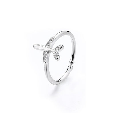 Amazing S925 Silver Airplane Adjustable Ring